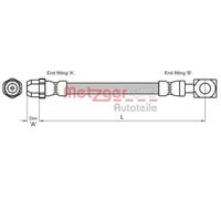 METZGER 4111436 Brake hose