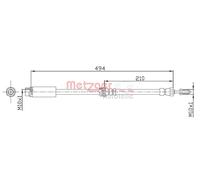 METZGER 4112313 Brake hose