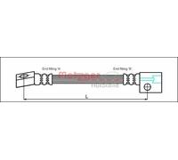 METZGER 4112811 Brake hose
