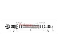 METZGER 4114804 Brake hose