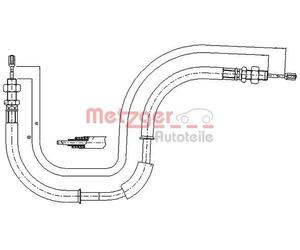 Fits METZGER AUTOTEILE 17.6105 Cable, parking brake
