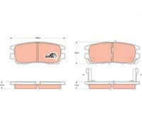 FITS MITSUBISHI 3000 GT COUPE 3.0 BRAKE PAD SET, DISC BRAKE GDB1127 TRW