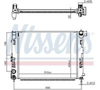 FITS MITSUBISHI ASX 1.3 MHEV RADIATOR, ENGINE COOLING 607086 NISSENS