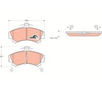 FITS MITSUBISHI CARISMA 1.6 BRAKE PAD SET, DISC BRAKE GDB1198 TRW