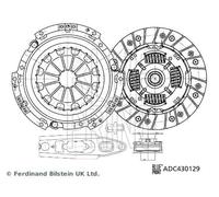 FITS MITSUBISHI COLT VI 1.3 CLUTCH KIT ADC430129 BLUE PRINT
