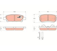FITS MITSUBISHI LANCER VII 1.3 BRAKE PAD SET, DISC BRAKE GDB3341 TRW