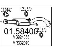 Fits MTS 01.58400 Middle Silencer