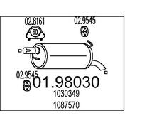 Fits MTS 01.98030 End Silencer