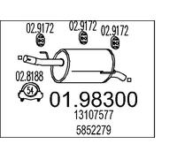 Fits MTS 01.98300 End Silencer ⭐UK Stock⭐