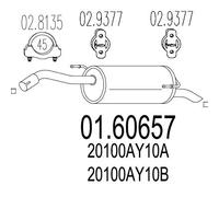 Fits NISSAN MICRA REAR END SILENCER 2002-2010