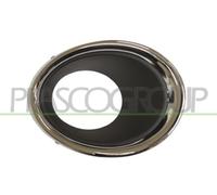 Prasco Fog Light Frame DS7121248 - Fits Nissan Qashqai 14-17 with Hole, Chrome/Black, Left