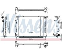 Fits NISSENS 607257 radiator RENAULT CAPTUR (20-), RENAULT CLIO (19-)