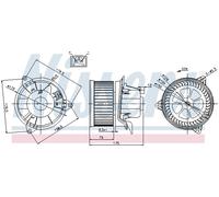 Electric motor, interior blower