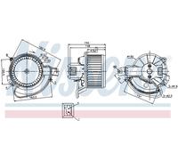 NISSENS Heater Blower Motor (RHD Only) 87136 for CITROËN NEMO (2008) 1.4 HDI etc