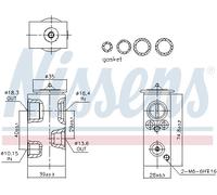 Fits NISSENS 999345 expansion valve NISSAN 4x O-ring MICRA 03- MURANO 03-