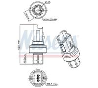 2x ✅Fits NISSENS NIS 301104 Pressure Switch, air conditioning NIS 30 ⭐UK Seller⭐