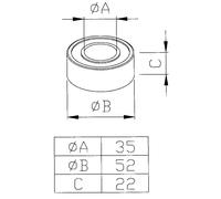 Fits NRF NRF 38343 Air conditioning compressor bearing 38343 Diesel fuel injec