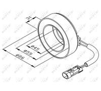 Fits NRF 38475 COIL, MAGNETIC-CLUTCH COMPRESSOR