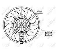 Fits NRF 47418 FAN, HEATSINK DE Stock