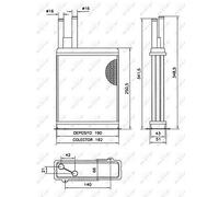 Fits NRF 52066 HEAT EXCHANGER, INTERIOR HEATING DE Stock