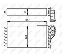 Fits NRF 53557 HEAT EXCHANGER, INTERIOR HEATING DE Stock