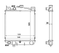 Fits NRF 53881 HEATSINK, ENGINE COOLING DE Stock