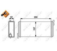 Fits NRF 54240 HEAT EXCHANGER, INTERIOR HEATING DE Stock