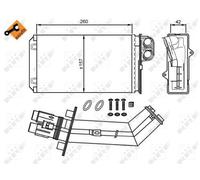 Fits NRF 54280 HEAT EXCHANGER, INTERIOR HEATING DE Stock