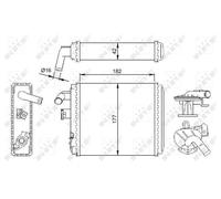 Fits NRF 54282 HEAT EXCHANGER, INTERIOR HEATING DE Stock