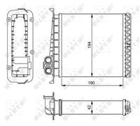 Fits NRF 54284 HEAT EXCHANGER, INTERIOR HEATING