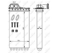 Fits NRF 54332 Heat Exchanger, interior heating DE Stock