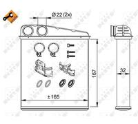 Fits NRF 58211 HEAT EXCHANGER, INTERIOR HEATING UK Stock