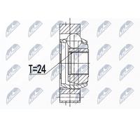 Driveshaft CV joint Rear Axle NPW-BM-088 NTY for BMW X1