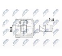 NTY NPW-BM-124 Joint kit, drive shaft