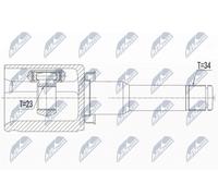 Fits NTY NPW-PL-040 INTERNAL JOINT OPEL ASTRA J 1.4 10-, CHEVROLET CR ⭐UK Stock⭐