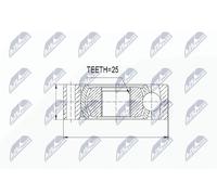 NTY NPW-VW-022 Drive shaft coupler