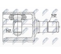 Fits NTY NPW-WW-128 INNER CV JOINT