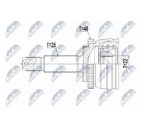NTY External Joint Kit Drive Shaft NPZ-HY-561 for Hyundai i20/Active II D3FA 1.1L 3cyl