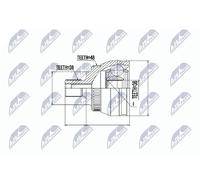 NTY NPZ-VW-029 Joint kit, drive shaft