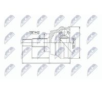 Fits NTY NPZ-WW-012 OUTER CV JOINT