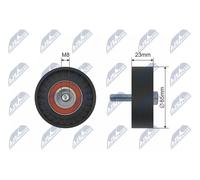 NTY RNK-AR-005 Deflection / Guide Pulley, v-ribbed belt