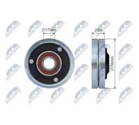 NTY RNK-AU-054 Deflection / Guide Pulley, v-belt