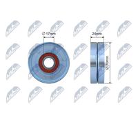 NTY RNK-AU-068 Tensioner pulley