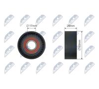 Fits NTY RNK-BM-033 PULLEY IDLER V-BELT
