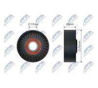 NTY RNK-BM-035 Tensioner Pulley, V-belt