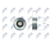 Fits NTY RNK-BM-073 V-BELT GUIDE ROLLER