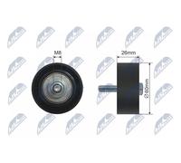 NTY RNK-CT-007 Deflection / guide pulley, V-ribbed belt