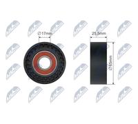 NTY RNK-CT-044 Tensioner Pulley, V-belt