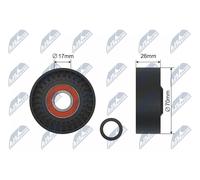 Fits NTY RNK-DW-013 MULTI-GROOVE BELT TENSIONER ROLLER ⭐UK Stock⭐