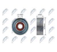 NTY Tensioner Pulley RNK-HD-026 - Idler V-Belt for Honda City V 08 / Civic IX (FK) 12-16